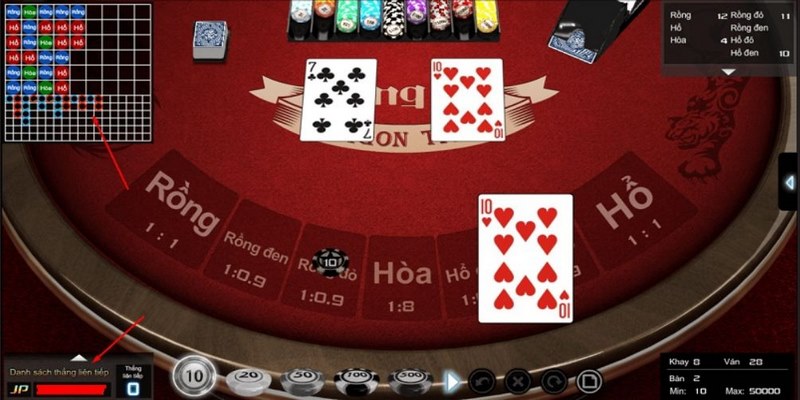 Giao diện tựa game bài tại eubetvn casino. 